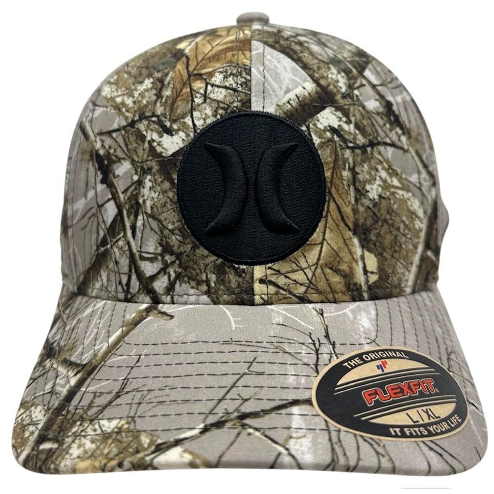 Hurley Men's X RealTree EDGE Camo Stretch Flex Fit Hat Cap in L/XL Mossy Oak